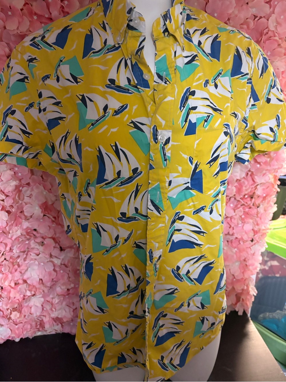 J Crew Size Medium Sailboats Button Up